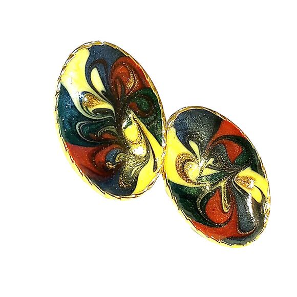 Vintage Lot 5 Sets Business Casual Metal Stud Post Earrings - Picture 4 of 7